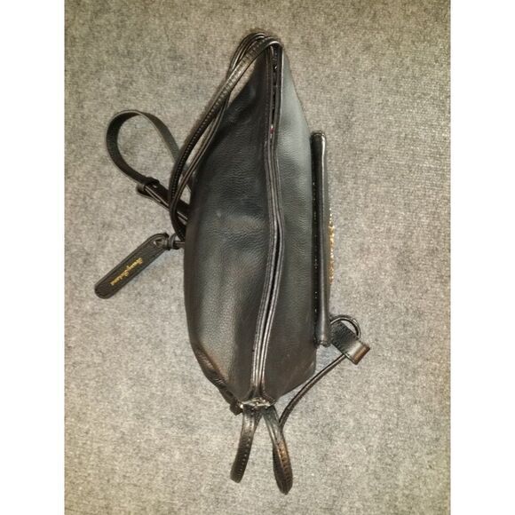 Tommy Bahama Crossbody Bag Black Leather Embroidered Gold Tone Embellish Boho - Picture 7 of 12
